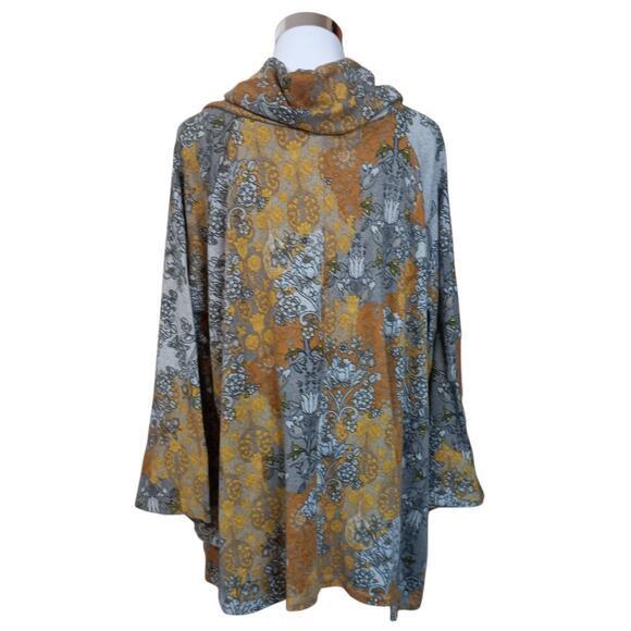 FIG & FLOWER Artsy Cowl Neck Top Blouse Plus 2X SOFT Flare Sleeves Comfort Fall - Picture 11 of 11